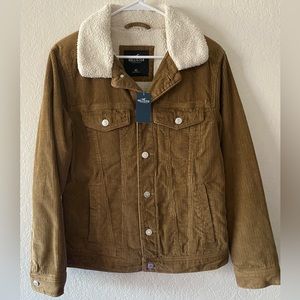 XSmall mens Hollister Sherpa-Lined Denim Trucker Jacket